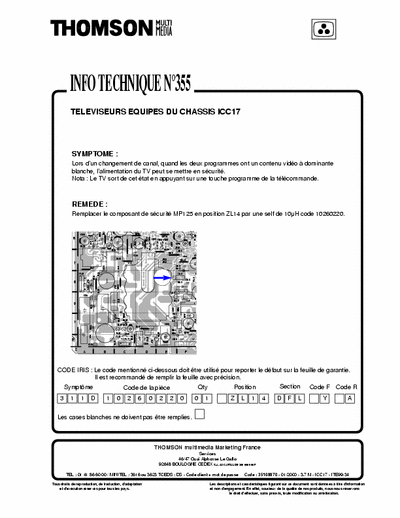 thomson ch-icc17 schema  - documentation